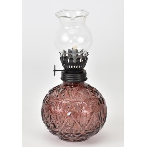 Petrolejová lampa Candy růžová 18x9 cm