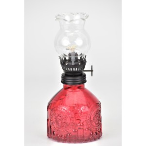 Petrolejová lampa Candy červená 17x8 cm