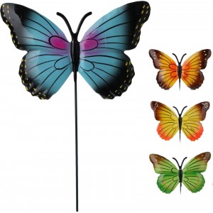 Zápich motýl 55 cm A, mix barev, balení 3 ks