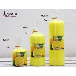 Parafínové svíčky s vůní citrónů - různé velikosti