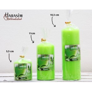 Parafínové svíčky s vůní zeleného čaje - různé velikosti
