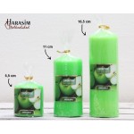 Parafínové svíčky s vůní zeleného jablka - různé velikosti