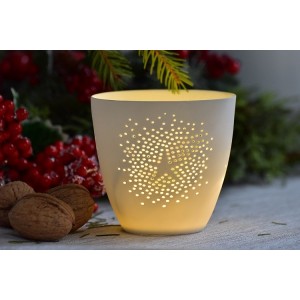 ilustrační foto porcelánový svícen uvnitř LED osvětlení