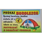 A) průkaz horolezce