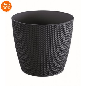 Plastový květináč Wheaty 21,8 cm, antracit