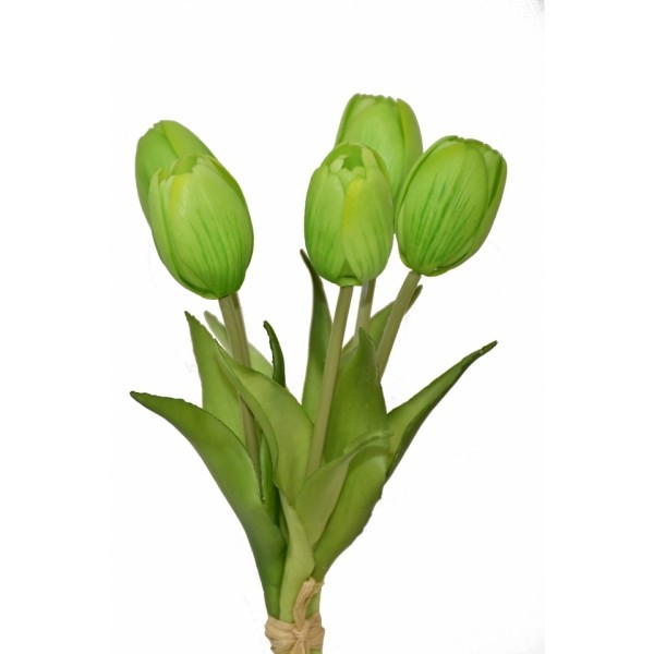 Kytička 5 zelených tulipánů, 25 cm