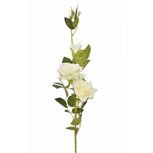 Umělá růže 95 cm, bílá