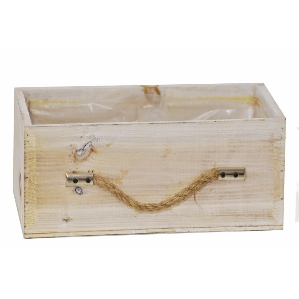 Dřevěný květináč zásuvka 12x27x14,2 cm, přírodní