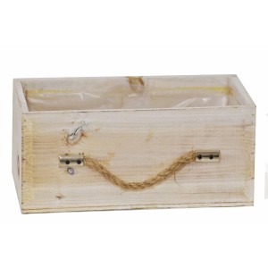 Dřevěný květináč zásuvka 12x27x14,2 cm, přírodní