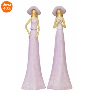 Dáma v klobouku Lilla balení 2 ks, 28,5 cm, mix druhů