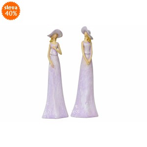 Dáma v klobouku Lilla balení 2 ks, 21 cm, mix druhů