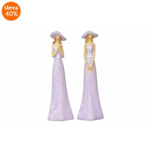 Dáma v klobouku Lilla balení 4 ks, 15 cm, mix druhů