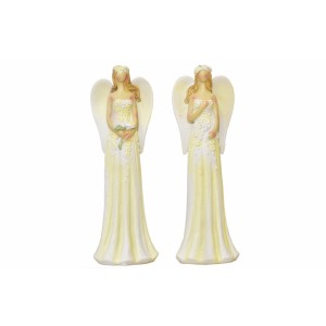 Anděl White flowers balení 4 ks, 16,5 cm, mix druhů