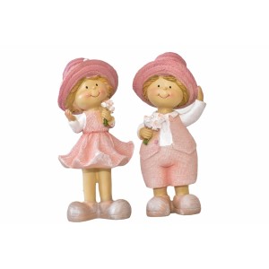 Holčička a chlapeček balení 2 ks, 19 cm, růžová