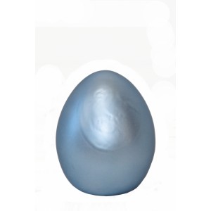 Keramické vajíčko metalické modré 11x8,6 cm II.jakost