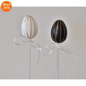 Plastová vajíčka na špejli, s/12, 4 cm