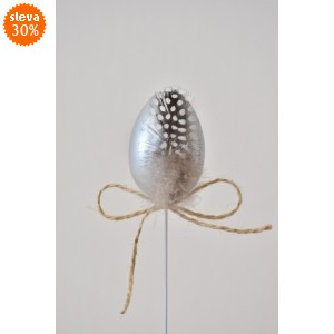Plastová vajíčka na špejli, s/6, 6 cm