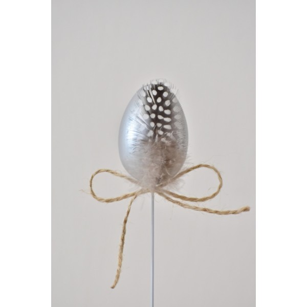 Plastová vajíčka na špejli, s/12, 4 cm
