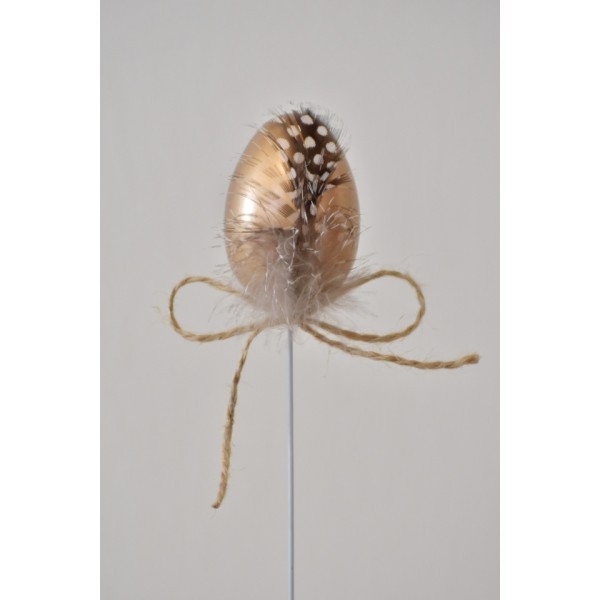Plastová vajíčka na špejli, s/6, 6 cm