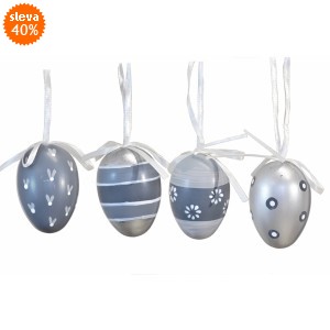 Plastová vajíčka na zavěšení, s/12, 6 cm