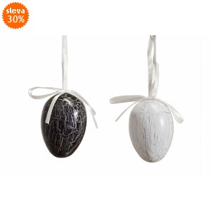 Plastová vajíčka na zavěšení, s/12, 6 cm