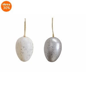 Plastová vajíčka na zavěšení, s/12, 6 cm