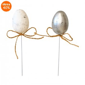 Plastová vajíčka na špejli, s/12, 4 cm