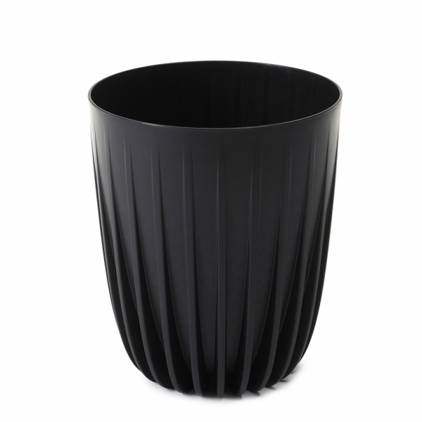 Plastový květináč Mira eco recycled 145 mm, černý