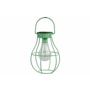 Závěsná solární LED lampa Lomax zelená 17x14 cm