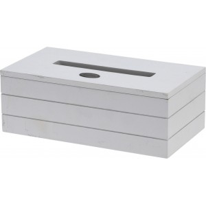 Krabička na kapesníky Living bílá 9x25x13,5 cm
