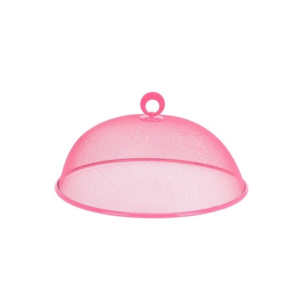 Kovový kryt na potraviny růžový 30x12,5 cm
