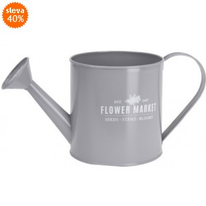 Konvička Flower market šedá 13x13x27,5 cm