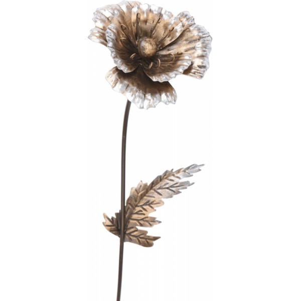 Kovová květina zlatá 13x13x74 cm A