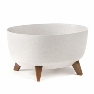 Oválná plastová mísa Roma ECO 430 mm, bílo-béžová