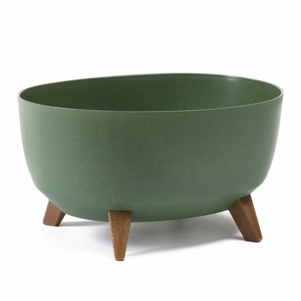Oválná plastová mísa Roma ECO 430 mm, zelená lesní