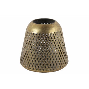 Kovový svícen Ramona gold 19,5x21 cm