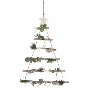 Vánoční stromeček na zavěšení 70x40x7 cm, bílý