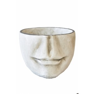 Cementový květináč hlava 14,5x20x20 cm