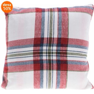 Polštář Káro červený 45x45 cm