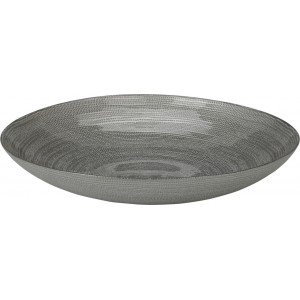 Skleněná miska stříbrná 7x40 cm
