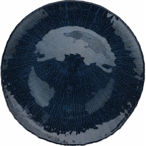 Skleněný talíř modrý 2x32 cm
