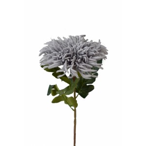 Umělá chryzantéma šedá 70 cm