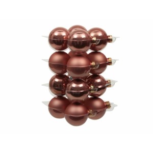 Skleněné baňky coral 5,7 cm, sada 16 ks