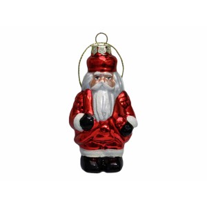 Skleněná retro figurka Santa A balení 12 ks, 9 cm