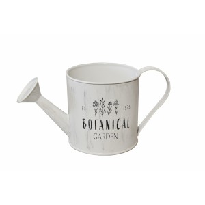 Konvička Botanica garden bílá s patinou 13x13x27,5 cm