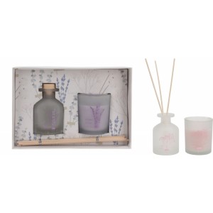 Sada vůní - vonný difuzér a svíčka Lavender