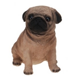 Dekorace pes mops 16,5x14x11 cm