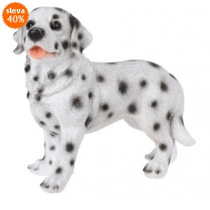 Dekorace pes dalmatin 28x32x14 cm