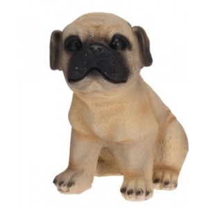 Dekorace pes mops 14,5x11,5x8 cm
