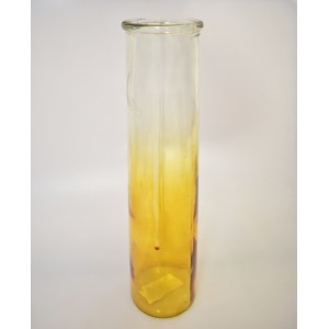 Skleněná váza ANNA oranžová 35x9 cm II. jakost
